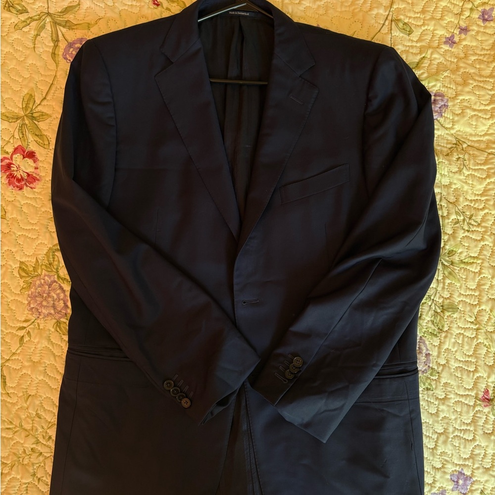 Navy Blue Ermenegildo Zegna Blazer. Made in Switzerland. Size 52R